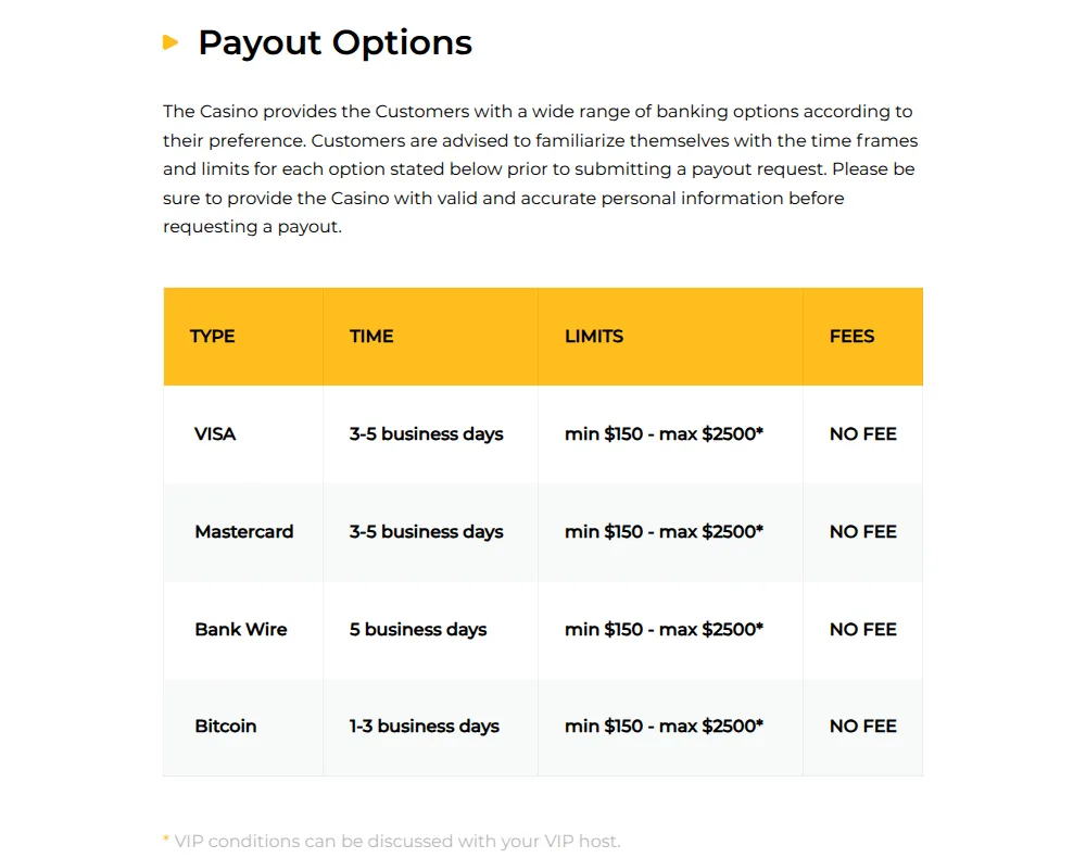 Aussie Play banking page with withdrawal methods and limits